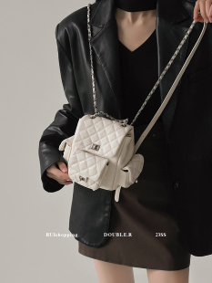 小香风菱格链条双肩包女包2026新款 更俏皮 小背包潮 S款 小瑞靓包