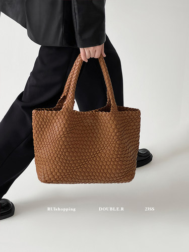 DOUBLE.R小瑞靓包手工编织托特包