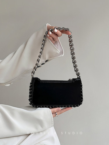 Double.r/小瑞靓包黑巧方块小包B