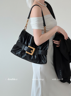 小瑞靓包 假期香颂 软皮褶皱腋下包 2025新款 链条单肩复古通勤包