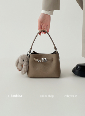 原创·小瑞靓包 晚风叙旧 荔枝纹软皮水桶托特包包女2026新款斜挎