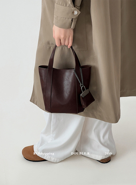 小瑞靓包 爱丁堡 软皮篮子包水桶包包女包2025新款手提单肩斜挎包