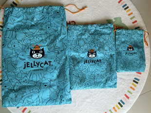 正品现货秒发Jellycat蓝色防尘袋抽绳束口袋收纳袋小号中号大号