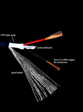 2x21AWG 卡达斯Cardas散线美国 黄金比例双芯带屏蔽信号耳机直流