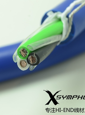 HY-AUDIO+Xsymphony GS1000 第二代大电流设计音响入墙专线电源线