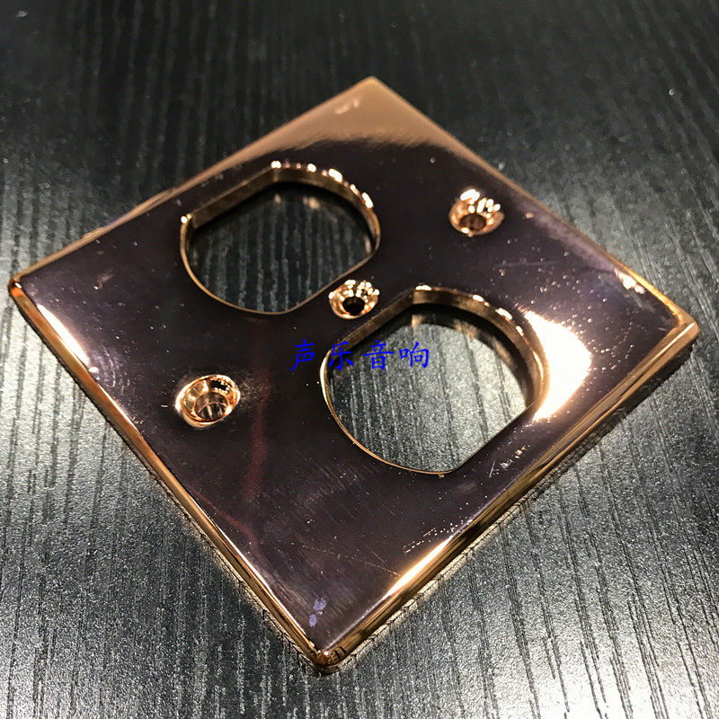 纯紫铜 玫瑰金 美式 86*86 正方形 国标墙插面板 电源底盒面板