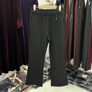 【春装新品】中年人春装西装休闲妈妈裤子女高腰时尚40岁50微喇裤