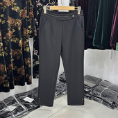 时尚 裤 女裤 中年人秋装 2024新款 直筒休闲西装 妈妈40岁50岁小脚裤