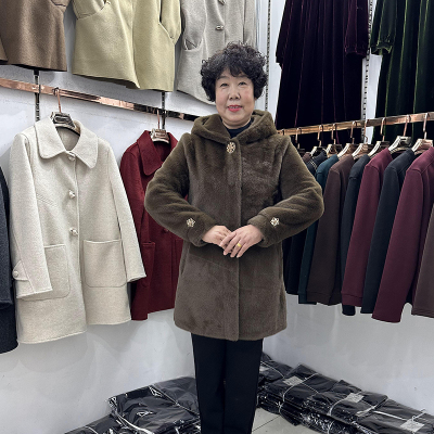 中老年皮草冬天外套女中长款貂皮大衣50岁妈妈60奶奶保暖宽松上衣