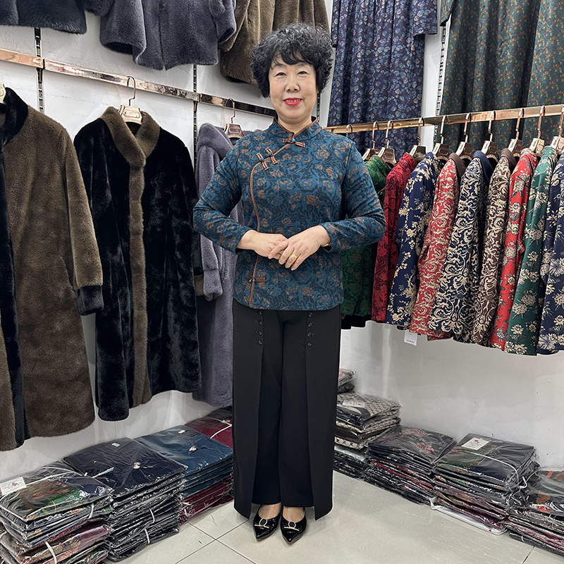 秋冬双面一体绒旗袍长袖打底衫