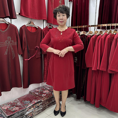 中老年春季新款喜宴妈妈婚礼裙