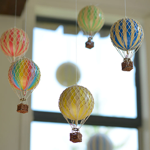 饰吊饰 空中 复古客厅儿童房装 AM荷兰进口 浪漫旅行热气球模型