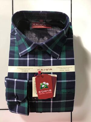 清仓开尔男长袖休闲大码加厚衬衣