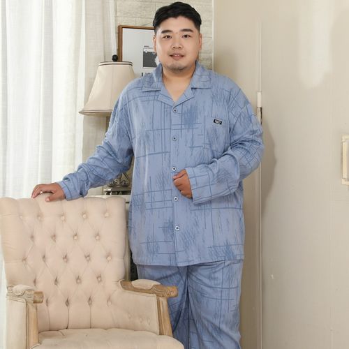 冬季空调房加肥加大码翻领家居服