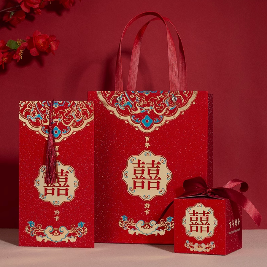 中式三件套婚礼请帖中国风图片