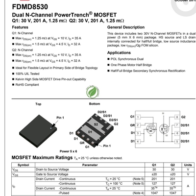 现货原装场效应管(MOSFET) FDMD8530 Power(5x6) 全新原装清库存
