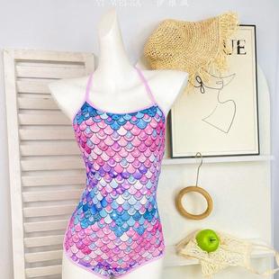 断码 特惠29.9幻彩人鱼姬塑形抗氯低叉全包臀三角连体泳衣