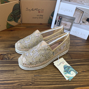 透气休闲一脚蹬渔夫鞋 376W 快乐玛丽2025年春夏纯色松糕底女鞋 J&M