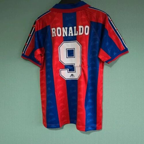 96 97 Retro Home Barcelona GUARDIOLA RONALDO Soccer Jerseys