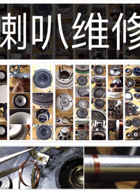 专业舞台音响维修喇叭修复音圈换边泡沫边低音喇叭扬声器纸盆寄修