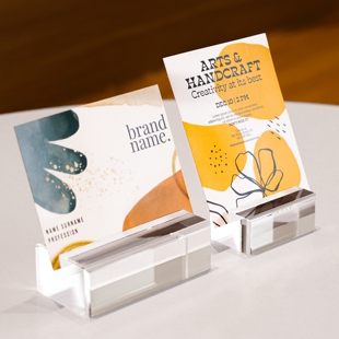 亚克力透明标签夹桌卡桌面立牌夹子台卡支架留言名片夹照片卡底座