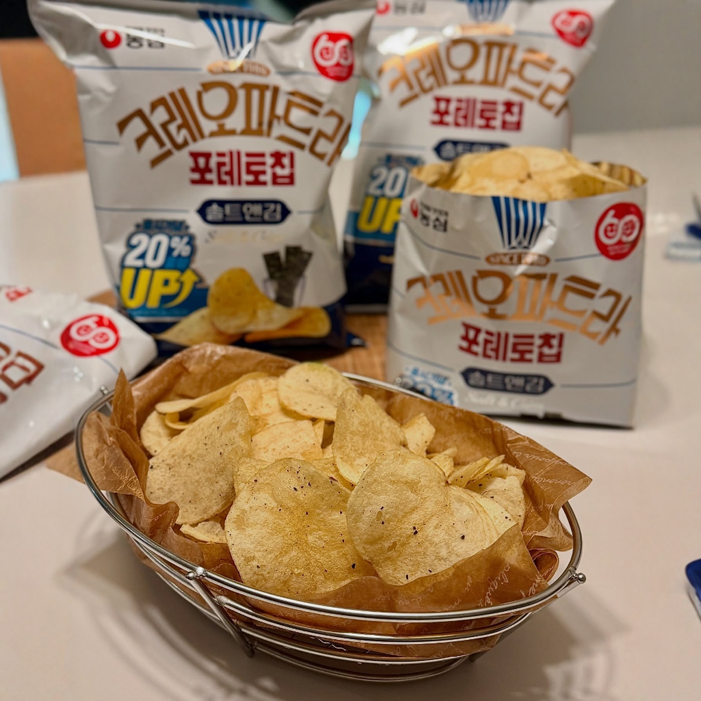 韩国进口农心埃及盐海苔味薯片