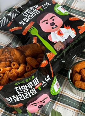 韩国进口零食赞萌玫瑰香辣味韩式辣打年糕条膨化儿童休闲解馋零嘴