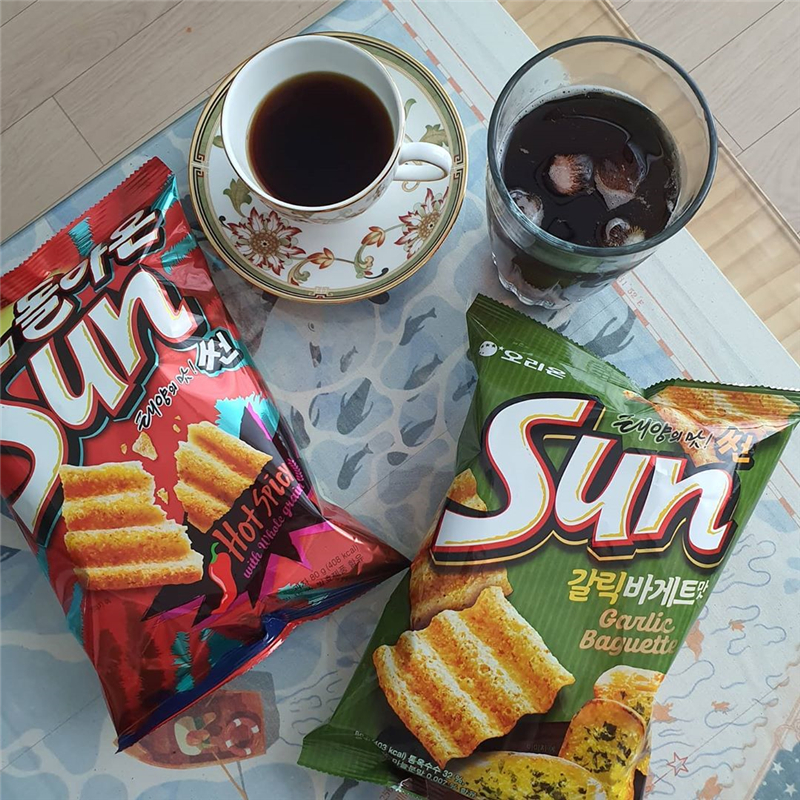 韩国好丽友香辣蒜香杂粮玉米片