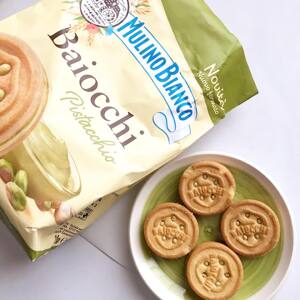 意大利进口零食MulinoBianco开心果果酱夹心饼干榛子酱解馋追剧