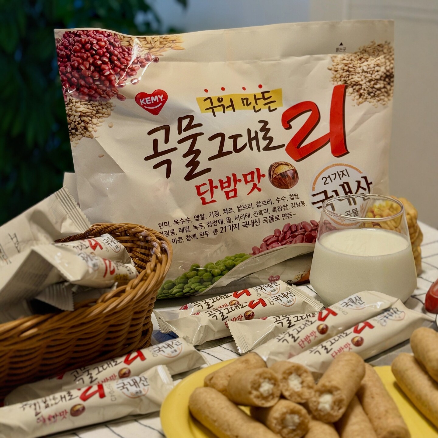 韩国进口爱宝乐园21种谷物卷夹心糙米棒儿童零食代餐饱腹休闲零嘴