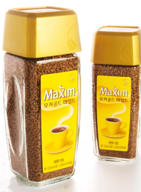 韩国原装进口麦馨maxim摩卡无蔗糖夜用冻干速溶咖啡美式黑咖啡粉