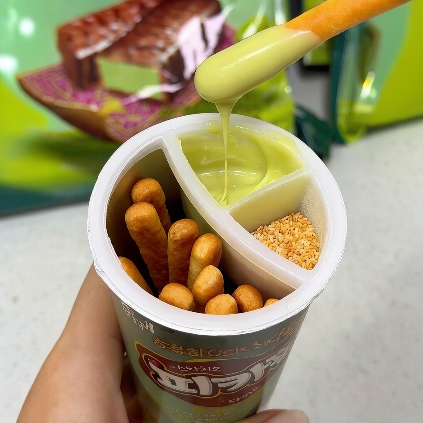 韩国进口海太开心果迪拜风味蘸酱拇指饼干巧克力饼干儿童解馋零食