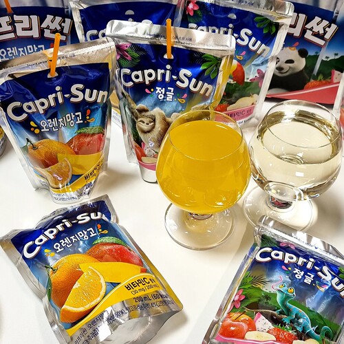 韩国果倍爽橙子苹果饮料冰沙冰棒