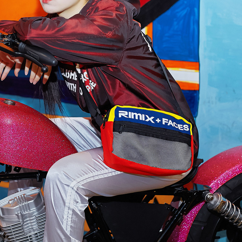 RIMIX 숄더 크로스백 반사 멀티 포켓 캐주얼 가슴 가방 방수 대용량 휴대폰 가방 수납 가방