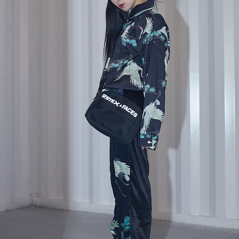 RIMIX 숄더 크로스백 반사 멀티 포켓 캐주얼 가슴 가방 방수 대용량 휴대폰 가방 수납 가방