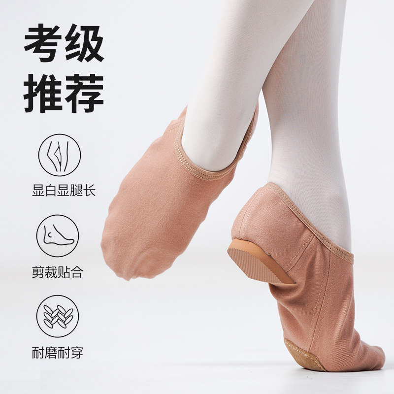 老师上课带跟舞蹈鞋 爵士舞舞训练 女现代民族考级专用表演舞蹈鞋