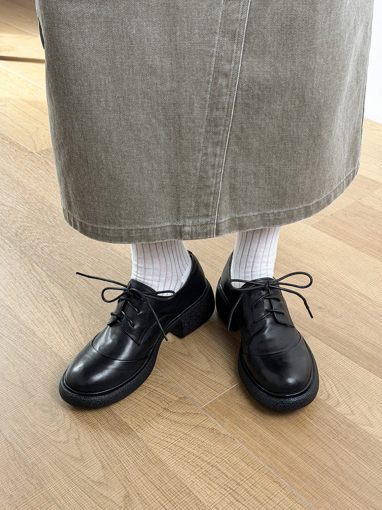 2026新款水洗皮复古风小个子轻便洋气高级气质百搭深口单鞋,女鞋,深口单鞋,淘宝优惠券,粉丝福利购,淘宝优惠卷