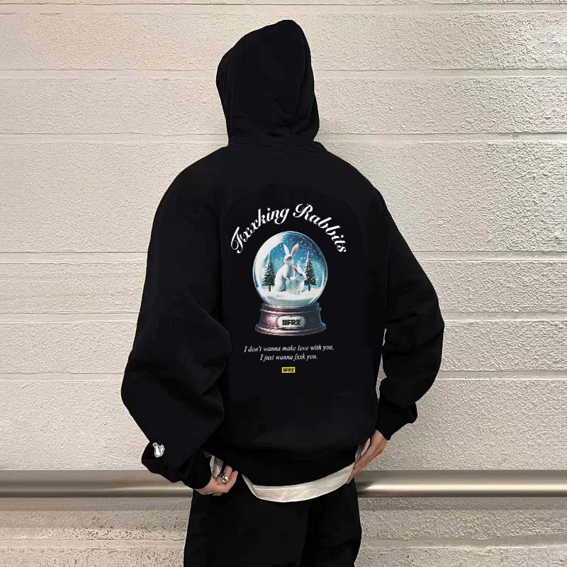 #FR2色情兔男女情侣美式连帽卫衣