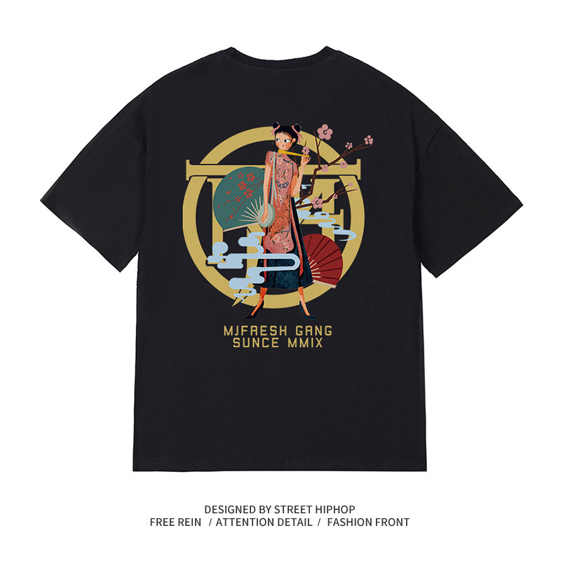 【顽童MJ116主理】MJ FRESH 2023新款logo潮牌印花圆领短袖T恤男