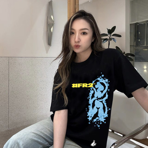 #FR2男女情侣美式复古短袖T恤