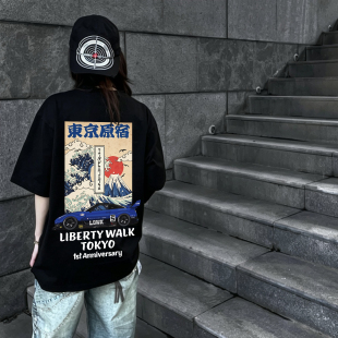 LBWK 东京JDM改装汽车文化男女情侣美式复古街头短袖T恤