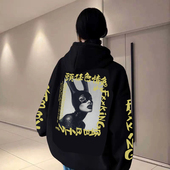 复古连帽卫衣 Woman FR2 Rabbit Sleeve 色情兔美式 Long shirt