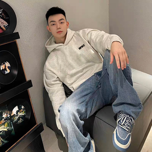 Rabbit Glow 中秋节限定男女美式 Moon shirt 复古连帽卫衣 FR2