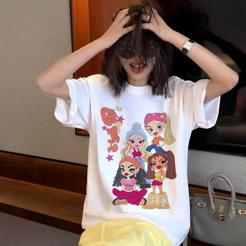 YOUNGSTAGE美式卡通女孩短袖T恤
