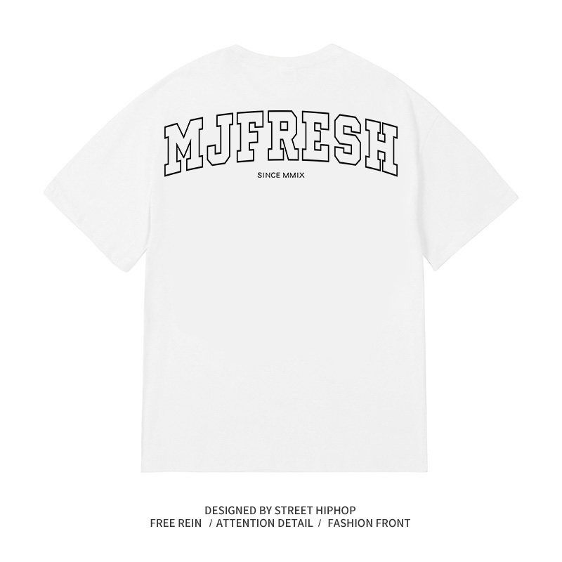 【顽童MJ116主理】CMJF MJ FRESH 2023新款后背印花圆领短袖T恤男