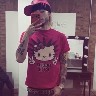 THOME 偷米同款 YUNGTRAPLIFE 26S T恤 KT2巡演周边说唱凯蒂猫短袖