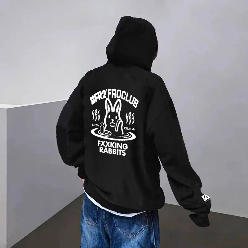 #FR2温泉联名美式复古抓绒帽衫