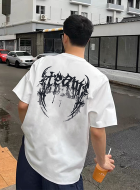 MerryWannaBe MWB Capper同款经典视觉元素LOGO印花美式短袖T恤