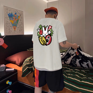 #FR2 日本大阪色情兔门店限定款男女情侣美式复古百搭宽松短袖T恤