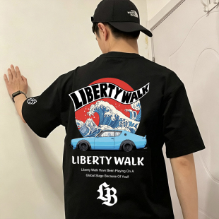 LBWK 东京JDM改装汽车文化男女情侣美式复古街头短袖T恤